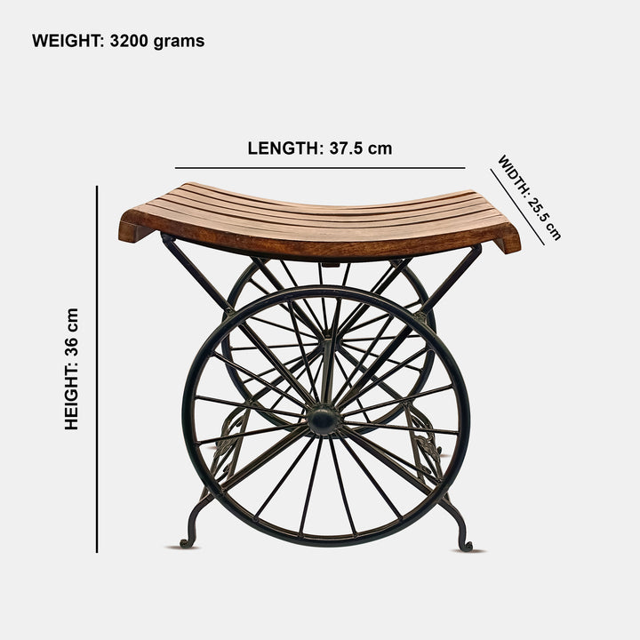 wooden stool size