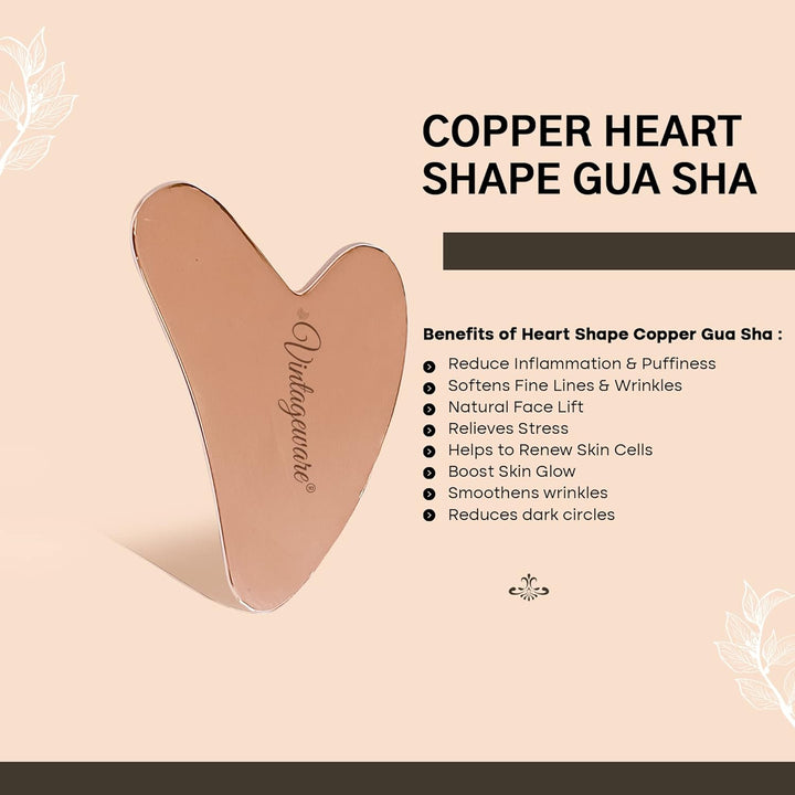 heart shape copper gua sha 