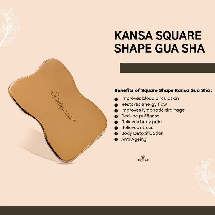 Kansa Gua Sha Massage Tool (Badge Shape) - Vintageware