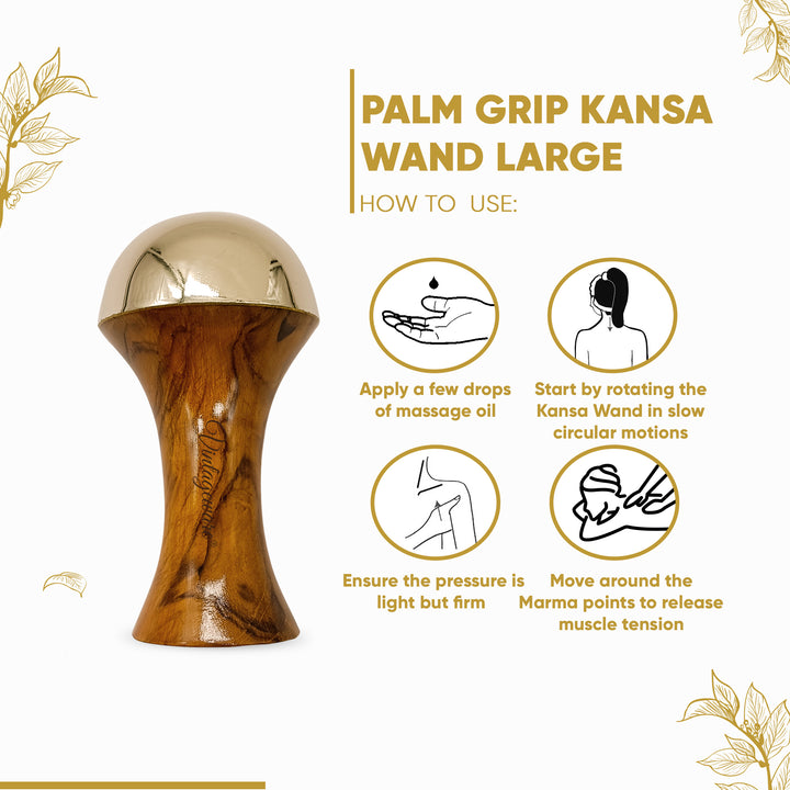 Kansa Wand Face Massager (Natural Brown, Large) - Vintageware