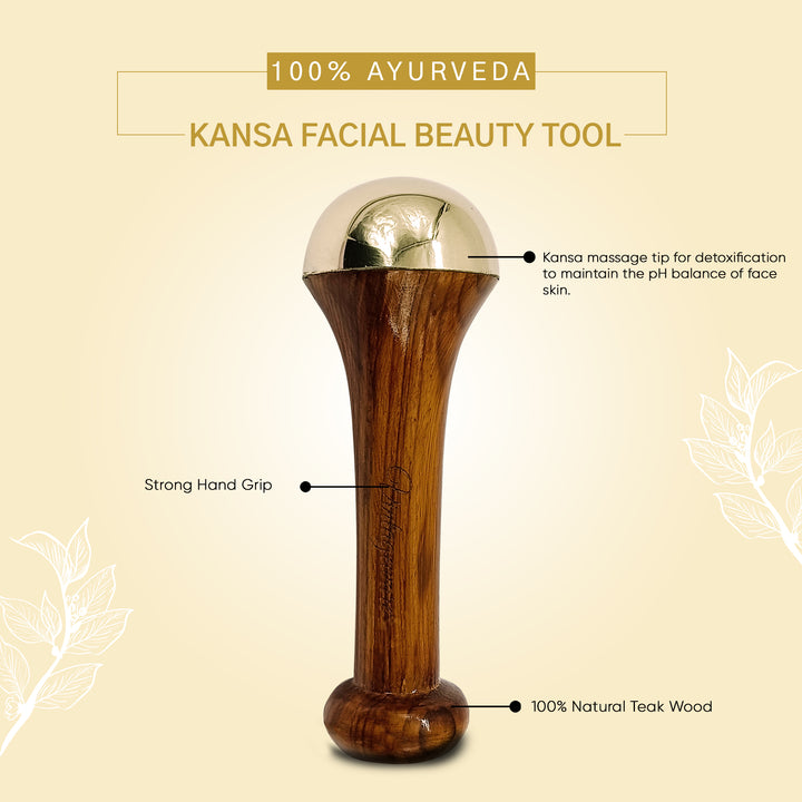 Kansa Wand Face Massager (Natural Brown, Small) - Vintageware