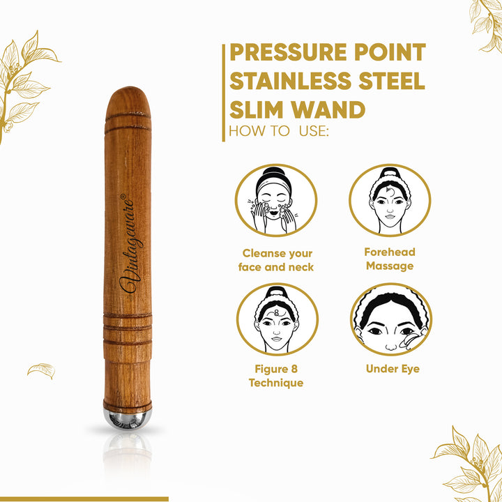 Steel Wand Pressure Point Slim For Acupressure - Vintageware