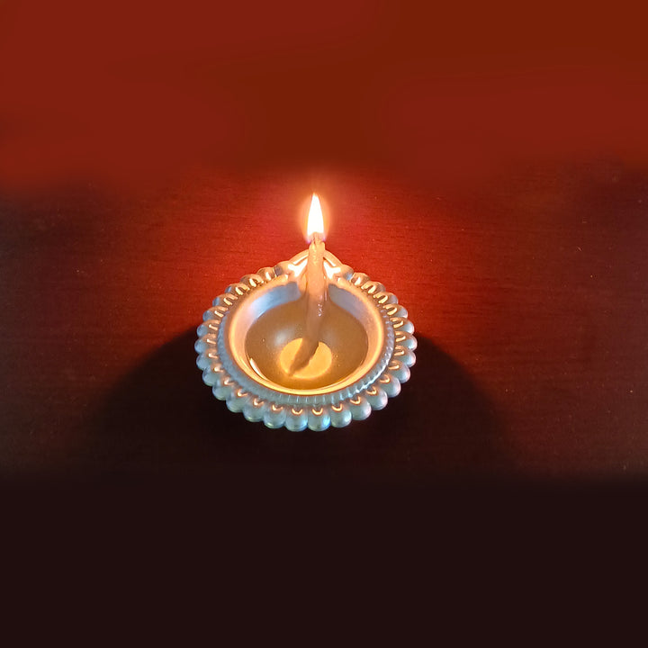 Iron Deepak Diya For Puja & Arti - Vintageware