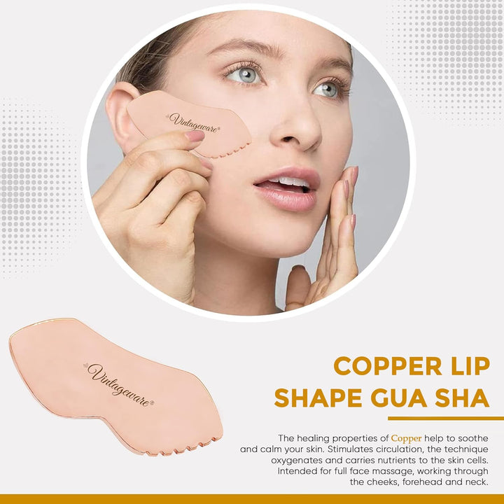 copper lip shape gua sha