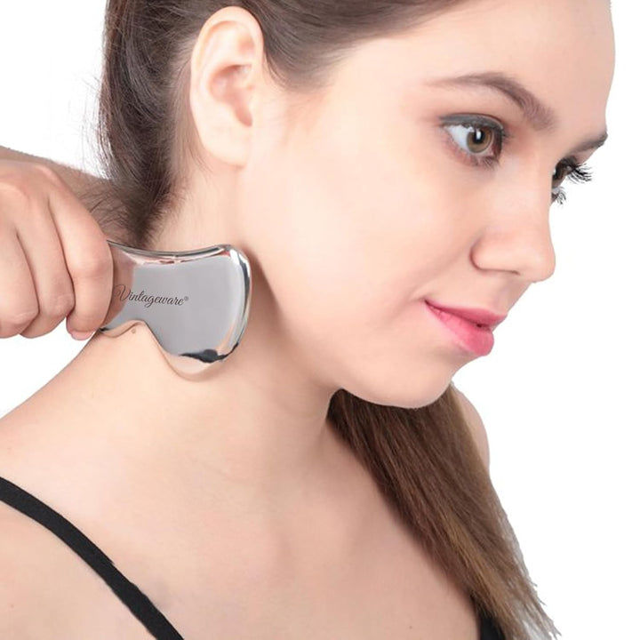 stainless steel gua sha for neck